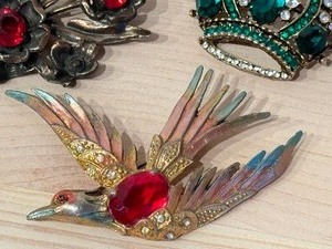 Three Vintage Brooches