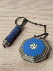 Vintage Art Deco Finger Compact and Lipstick Holder