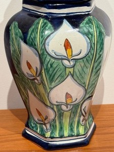 Mexico Pottery Lidded Decorative Jar