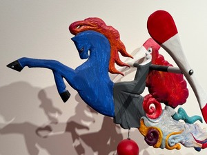 Artisan Whimsical Wooden Sculpture