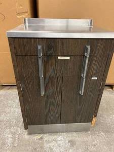 Hamilton Retro Cool Medical Dental Laboratory Cabinet - Slide Out Tray In Lower Cabinet