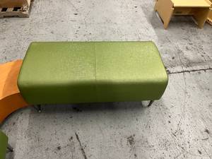 MSRP $12,000 Fabulous L Shaped Bench With Side &amp Corner Tables Waiting Room Guest Seating - Removed From High End Clinic - Excellent Condition - New Owner Will Need To Purchase Bolts To Reattach Tables (Lost In The Move)&nbsp