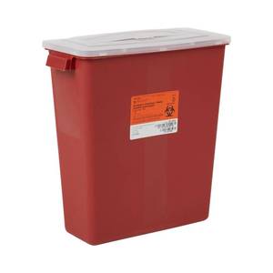 MSRP $1300  20 Cases (12 per Case) NEW Medegen Stackable Sharps-Tainers Red 5.4 Quart&nbsp Horizontal Entry Trash Containers With Lids - Can Be Used As Trash Bins As Well...Just Remove Outside Hazard Sticker...Red Color Perfect For Christmas