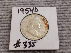 lot 17 image: 1954 D Franklin Half Dollar