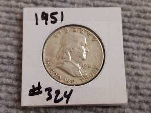 lot 19 image: 1951 Franklin Half Dollar