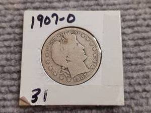 lot 22 image: 1907 O Barber Half Dollar