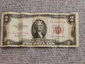 lot 46 image: 1953 2 Dollar Bill