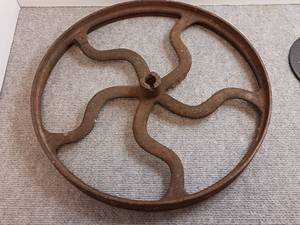lot 50 image: Antique Iron Wheel