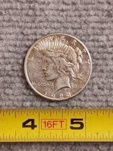 lot 58 image: 1923 Peace Dollar