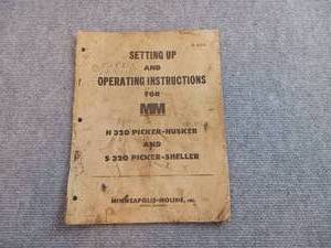 lot 85 image: Minneapolis Moline Operators Manual