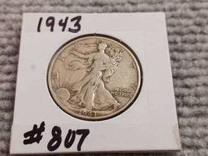 lot 4 image: 1943 Walking Liberty Half Dollar.......