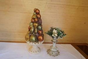 Ceramic fruit tree, candle holder