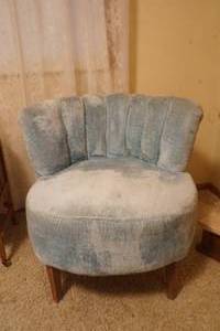 vintage blue chair