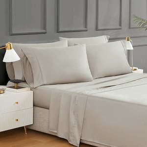lot 58 image: Hotel Signature Egyptian Cotton 400 Thread Count 6-Piece Sheet Set - QueenTan