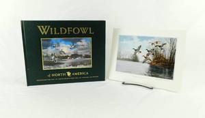 SIGNED and NUMBERED Wildfowl of North America Book Featuring the Art of David Maass Text by Michael McIntosh AND SIGNED and Numbered River Mallards Print by David A. Maass featured in Book