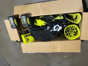 RYOBI 40V HP Brushless 100 MPH 600 CFM Cordless Leaf BlowerMulcherVacuum with (2) 4.0 Ah Batteries and Charger