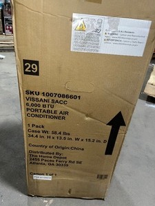 Vissani 6000 BTU Portable Air Conditioner in White
