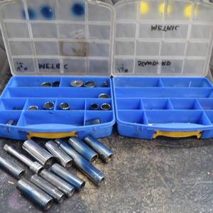 lot 56 image: LARGE  SMALL METRIC SOCKETS