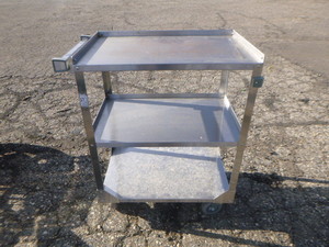 lot 81 image: Stainless Steel Cart on Wheels