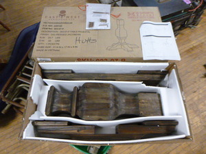 lot 94 image: New East West Furniture Pedestal Base for Table Top