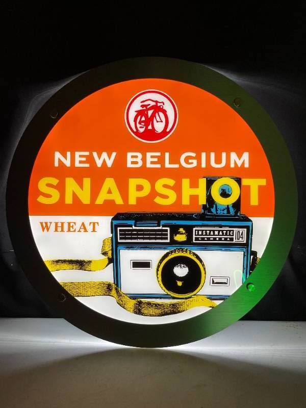 lot 62 image: New Belgium Snapshot Wheat LED sign, NIB