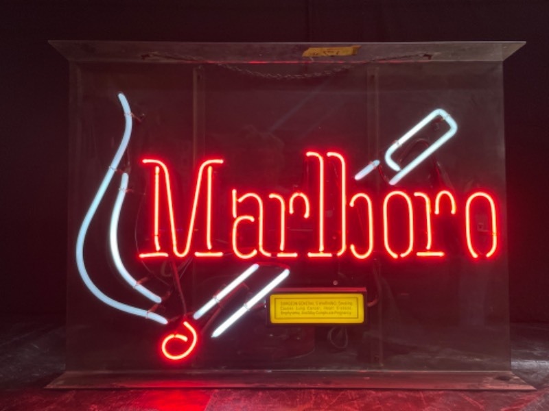 lot 61 image: Marlboro Cigarettes neon, vintage 1995
