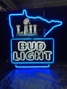 lot 46 image: Bud Light LII Superbowl neon, MN