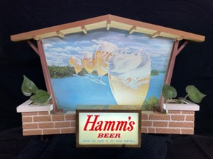 lot 5 image: Hamms light up cash register sign  Hamms house  cabin