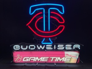 lot 8 image: Budweiser MN Twins TC Game Time neon