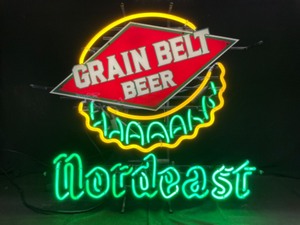 lot 11 image: Grain Belt Nordeast bottlecap neon