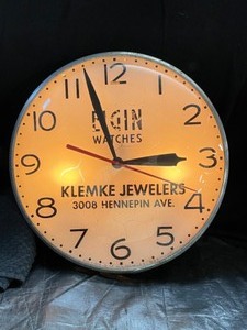 lot 93 image: Elgin Watches, PAM clock, Klemke Jewelers Minneapolis, vintage, works