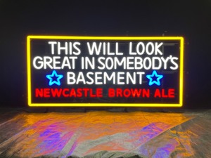 lot 95 image: New Castle LED sign, NIB, This Will Look Great in Someones Basement