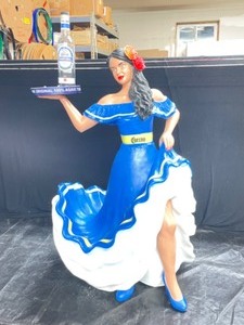 lot 101 image: Jose Cuervo Tequila, poly resin store display, female flamenco dancer, cool