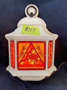 lot 117 image: Blatz Beer faux lantern, illuminated Embosograph plastic sign