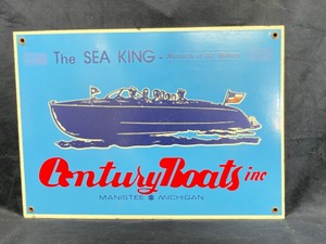 lot 122 image: The Sea King, Century Boats porcelain sign
