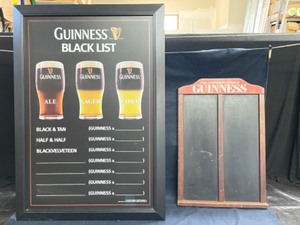 lot 132 image: Lot of 2 Guiness chalkboards