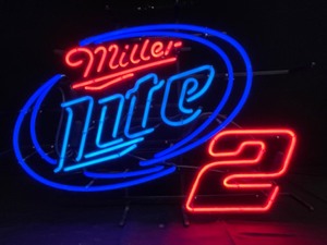 lot 22 image: Miller Lite #2 NASCAR neon