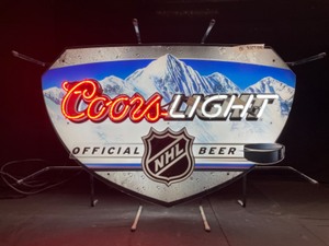 lot 29 image: Coors Light neon, Official Beer of the NHL