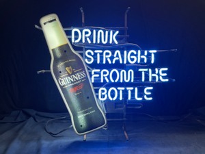 lot 133 image: Guinness Beer neon, Drink Straight from the Bottle