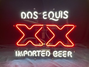 lot 140 image: Dos Equis XX Imported Beer neon sign