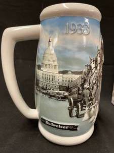 lot 166 image: Budweiser 2008 Holiday Stein, NIB new in box
