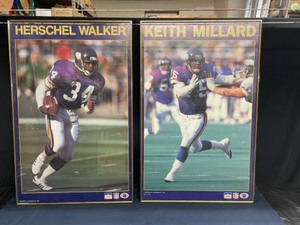 lot 36 image: Lot of 4 MN Sports Legends framed prints, Kirby Puckett, Keith Millard, Kent Hrbek, Herschel Walker