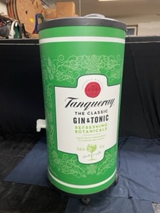 lot 184 image: Tanqueray beverage cooler on wheels