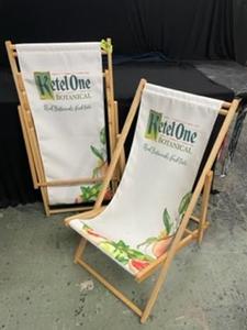 lot 187 image: Lot of 2 Kettle One Botanical beach chairs