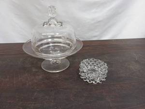 Pavonia Glass Butter Dish