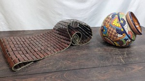 Ceramic Vase And Wooden Runner