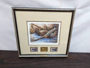 1990 Pheasant Print wStamp by Thersa Marchel