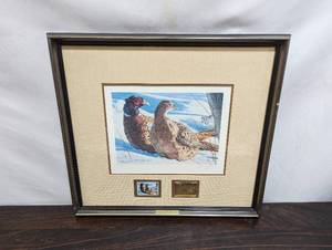 1987 Minnesota Pheasant Print and Stamp by Brian Jarvi