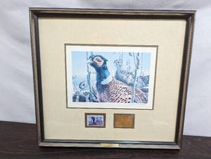 1984 Minnesota Pheasant Habitat Stamp Print by Mario Fernandez