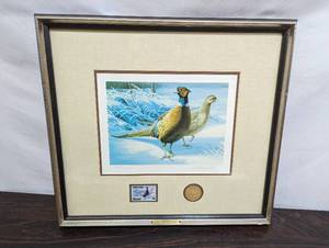 1983 Minnesota Pheasant Habitat Stamp Print by Daniel Smith